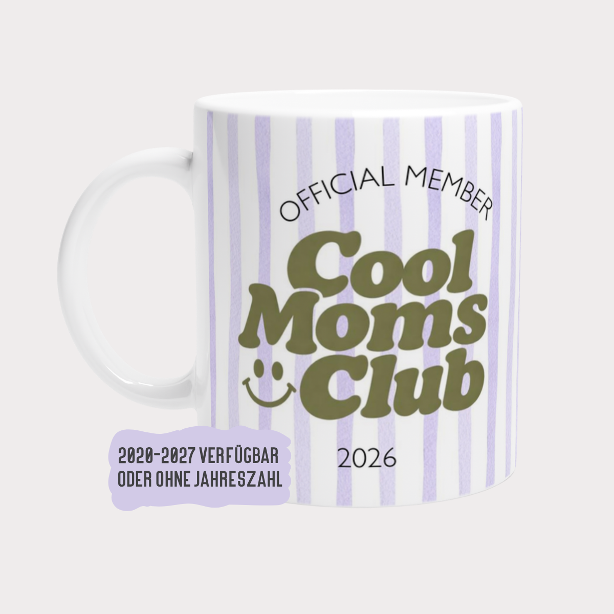 Tasse Cool Moms Club Lila (2020 bis 2027 oder ohne Jahreszahl)