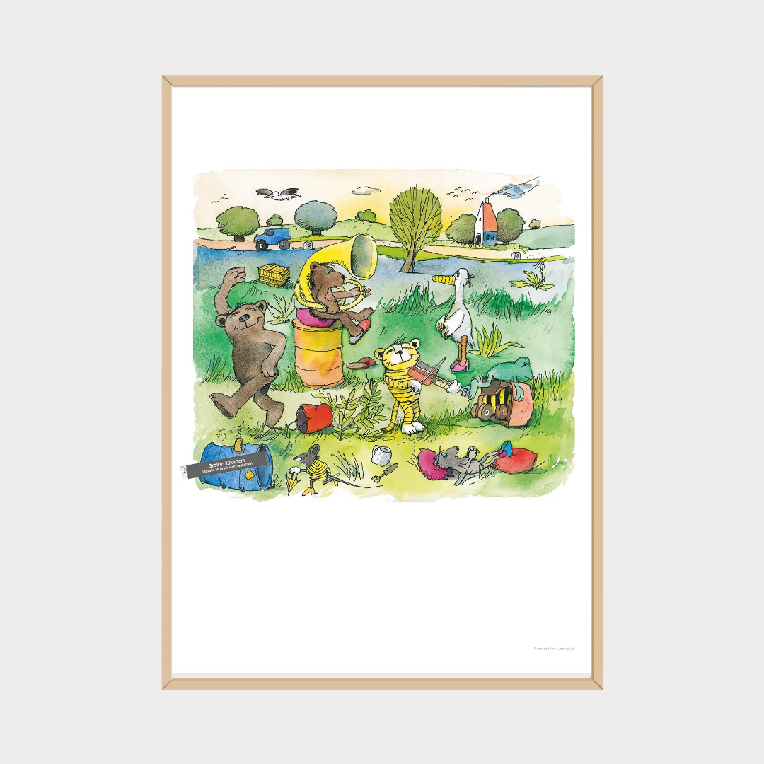 Poster Janosch Originalmotiv – Draußenmusik