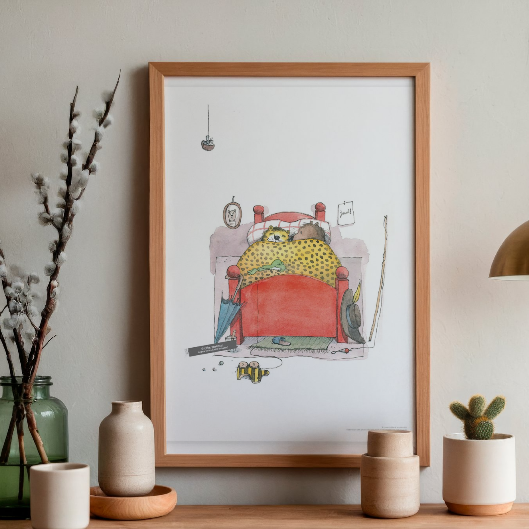 Poster Janosch Kuscheln, jawohl!