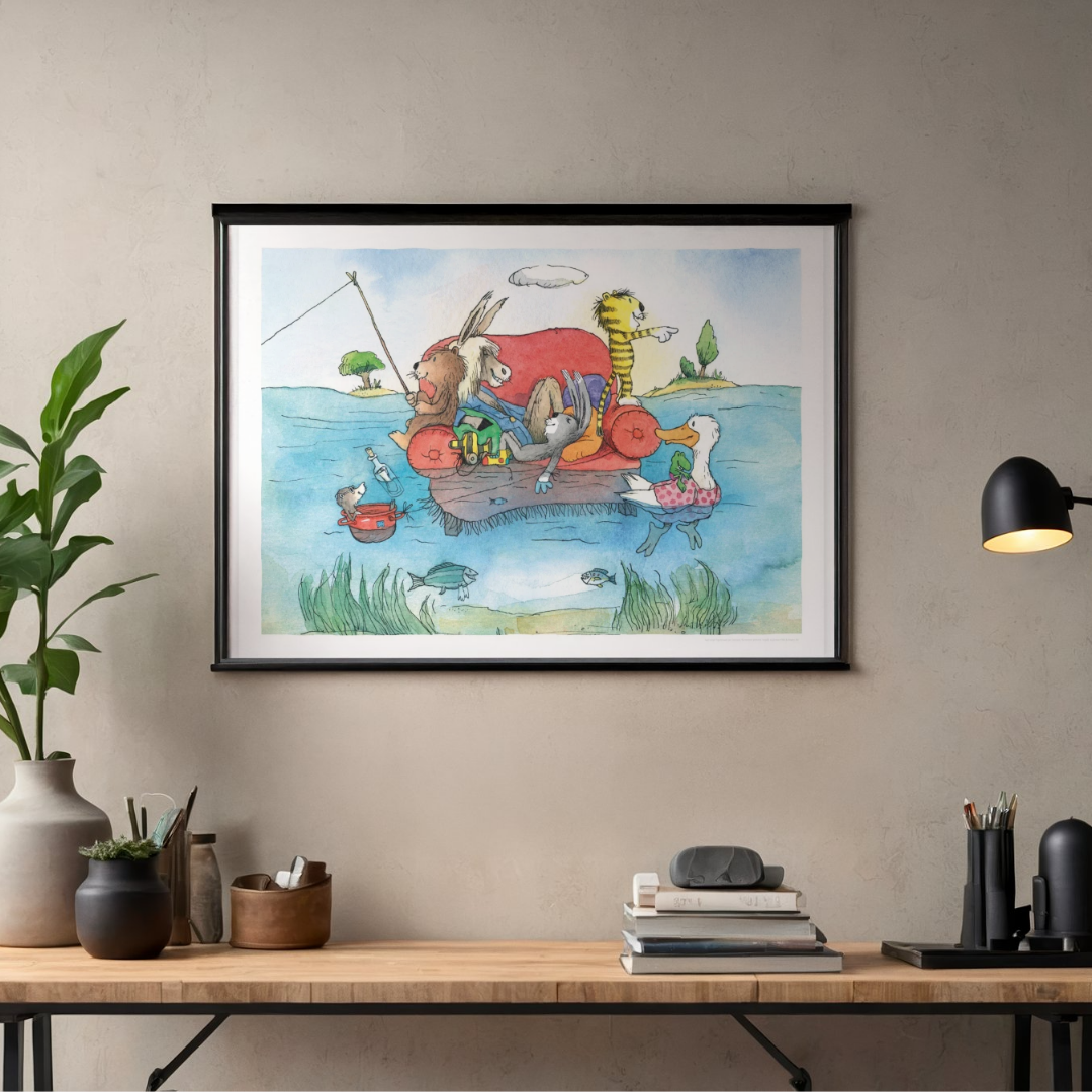 Poster Janosch Auf dem Fluss