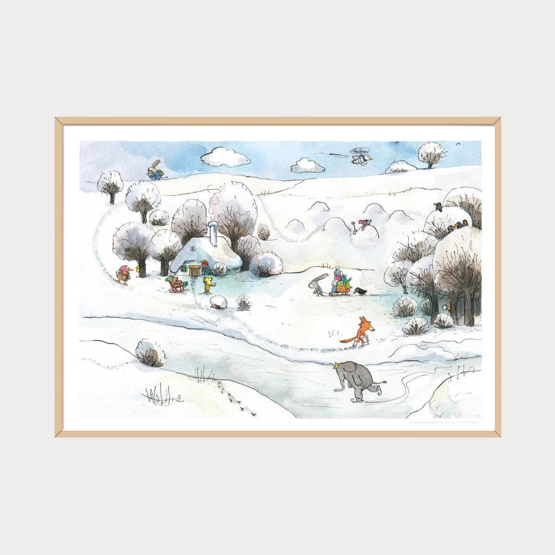 Poster Janosch Idylle im Winter