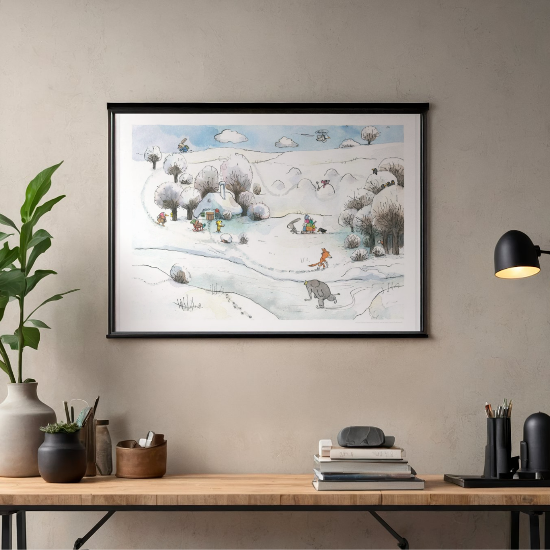 Poster Janosch Idylle im Winter