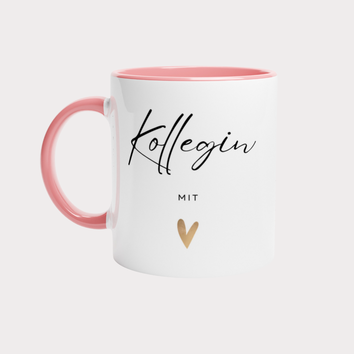 Kollegin mit Herz Tasse  - Pink (330ml)