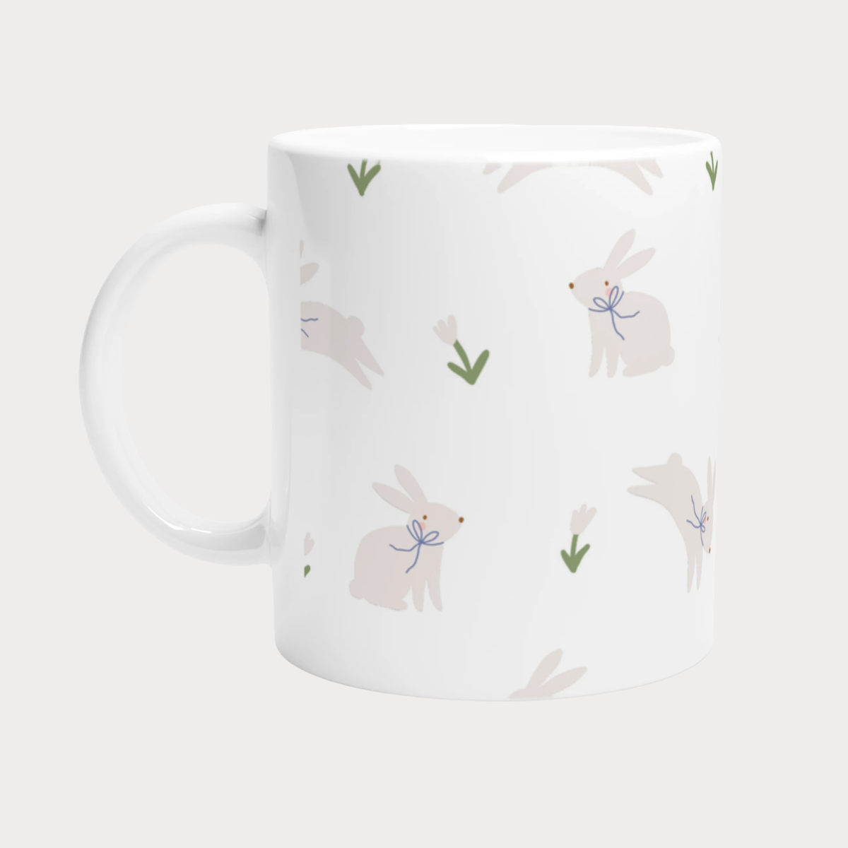 Tasse Oster Hintergrund Hase/Blume