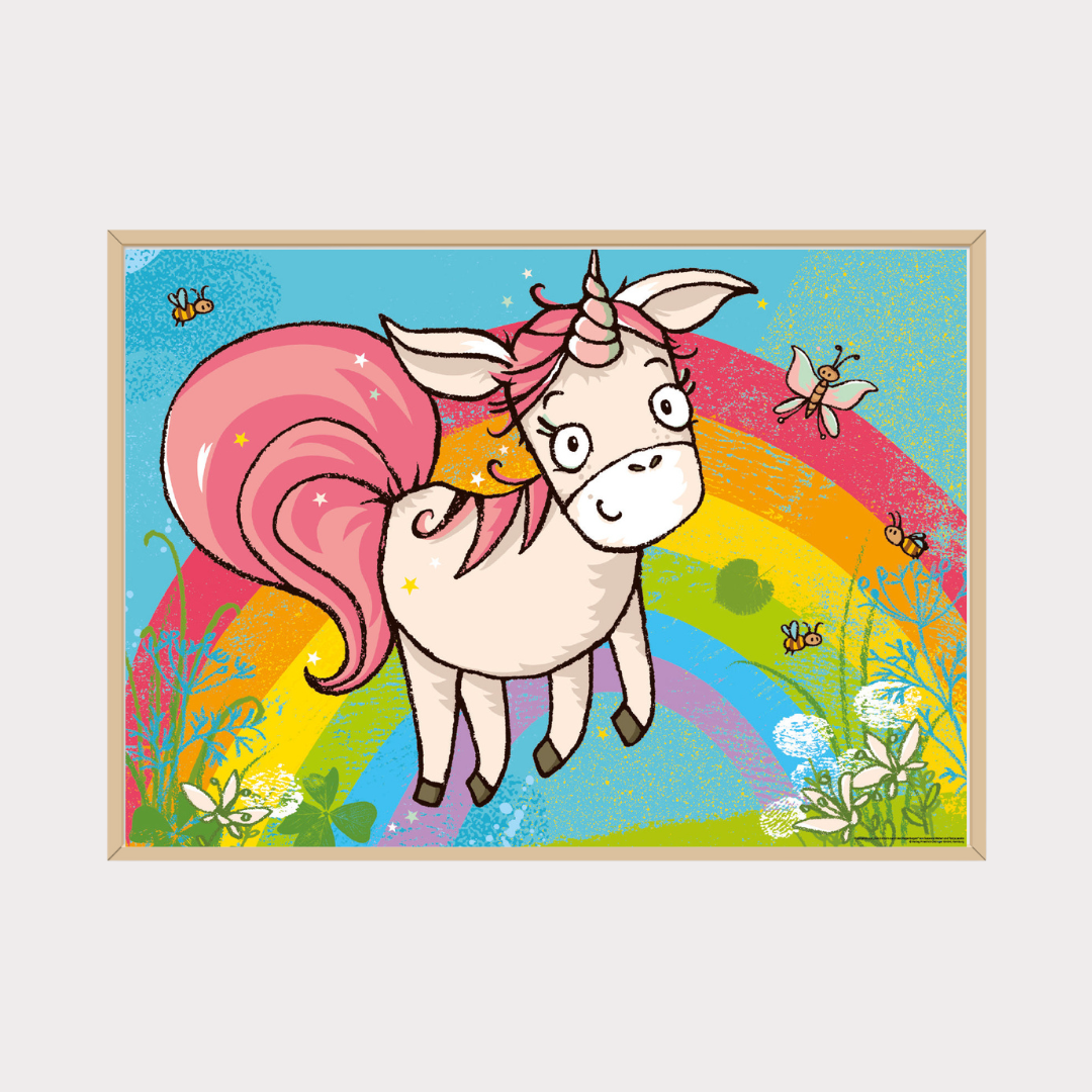 Poster Das Einhorn und der Regenbogen