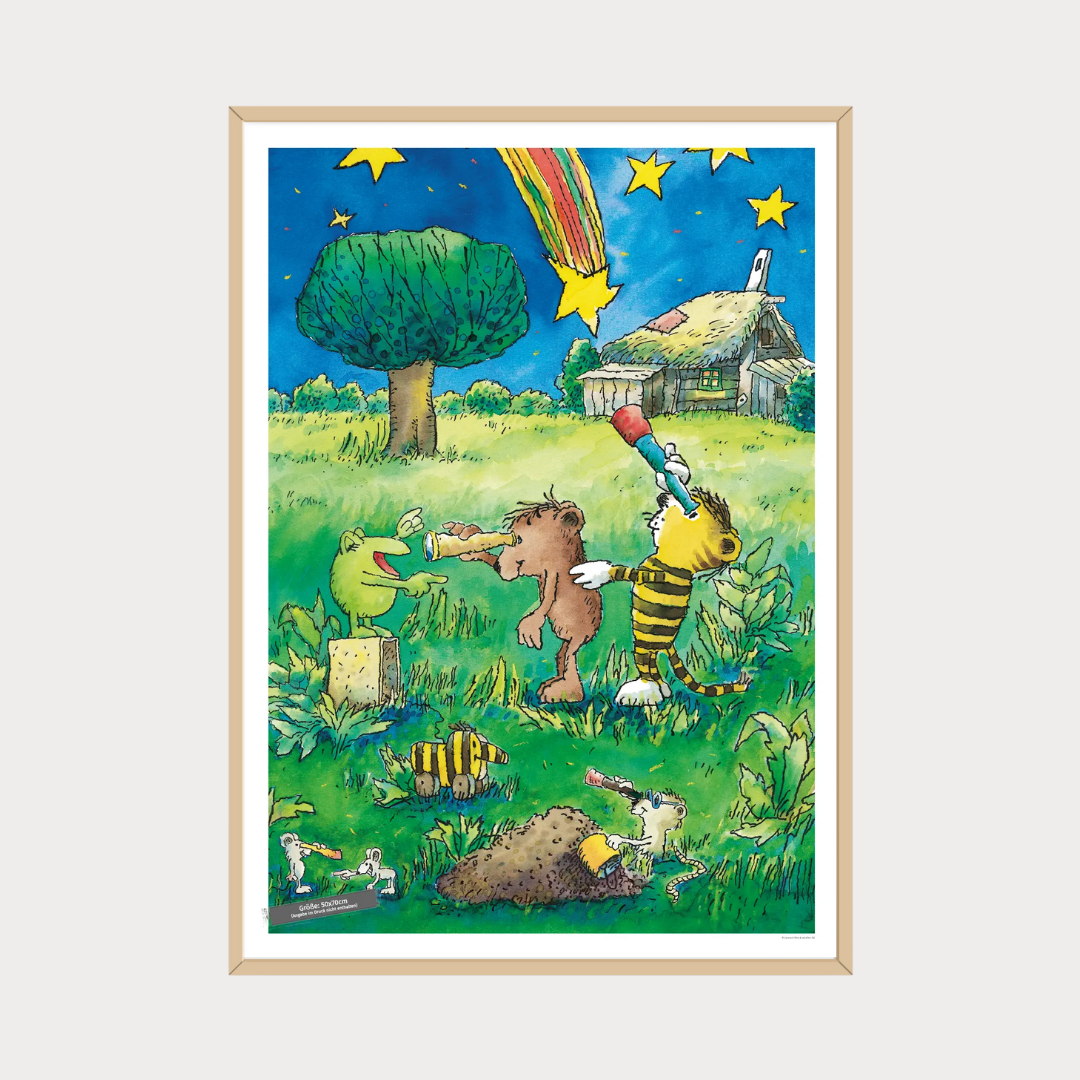 Poster Janosch Originalmotiv – Die Astronomen