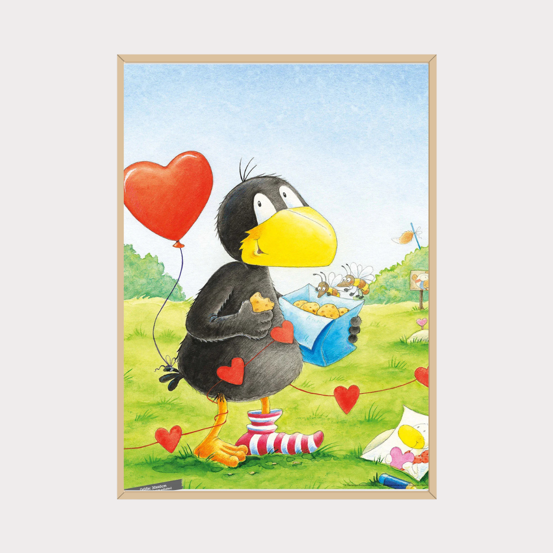 Poster Der kleine Rabe Socke – Herzen