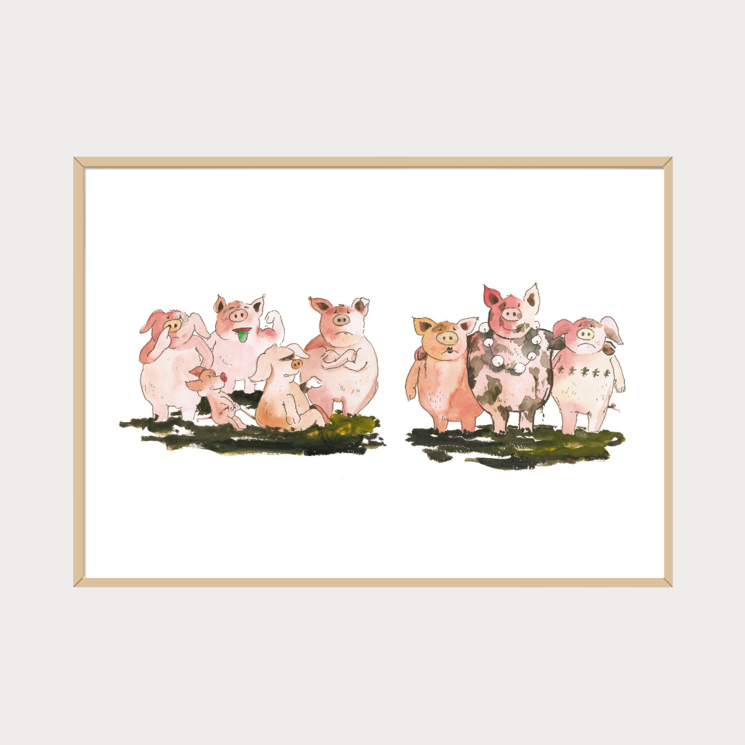Poster TABALUGA Originalmotiv – freche Schweinebande