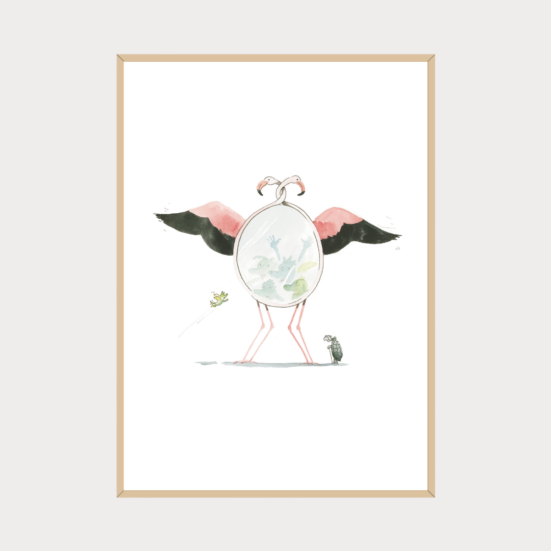 Poster Tabaluga Flamingo Spiegel