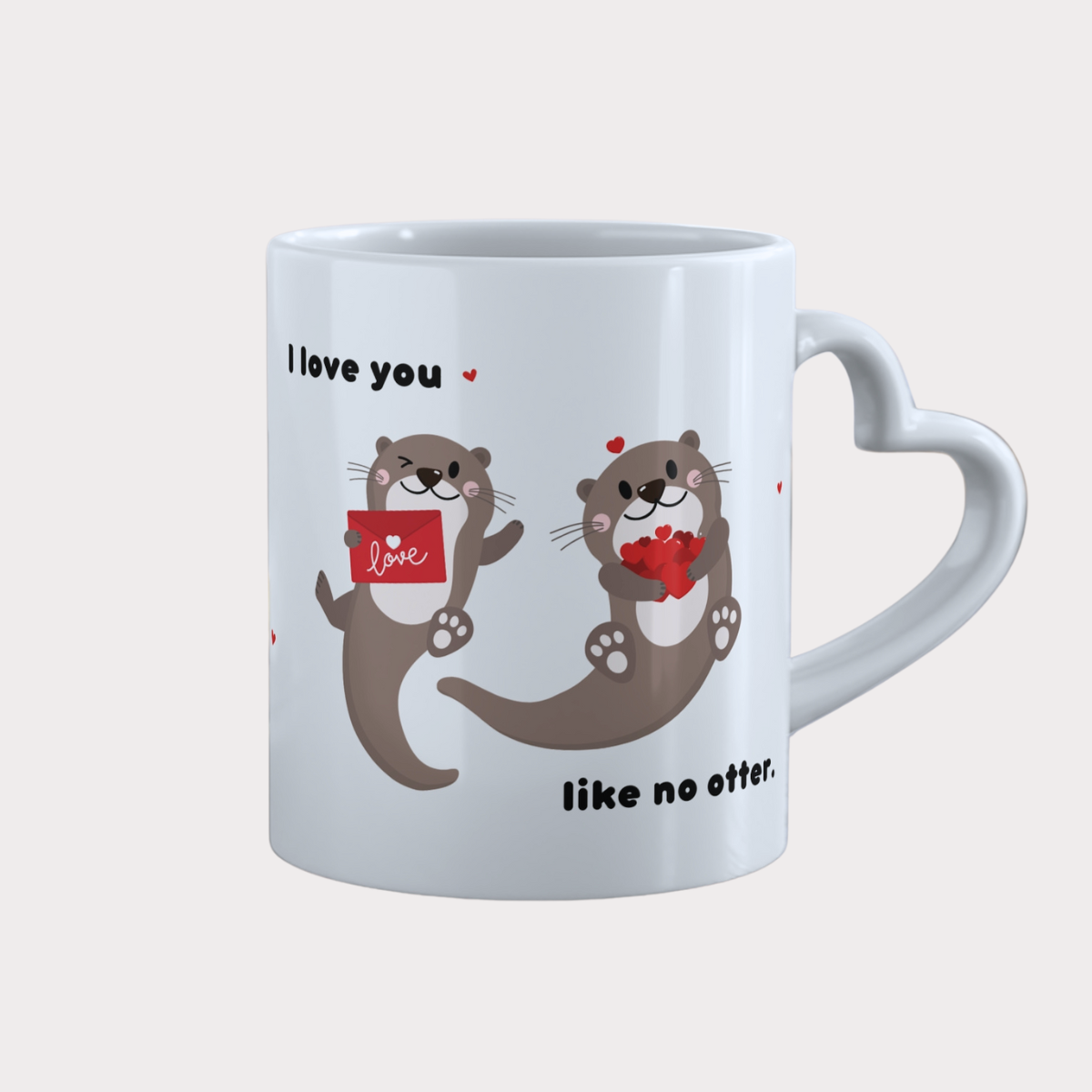 Otter Tasse Herzform I love you (330ml)