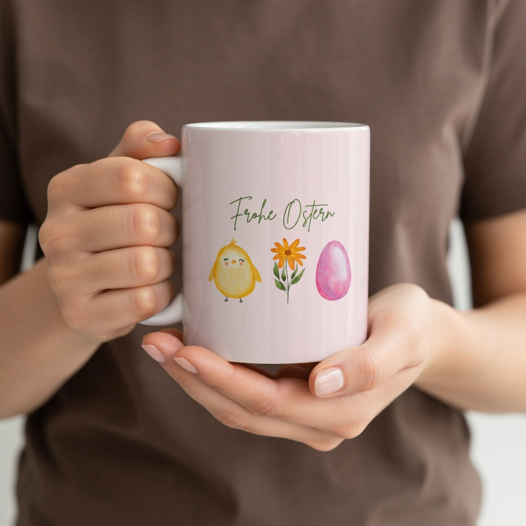 Tasse Frohe Ostern Küken